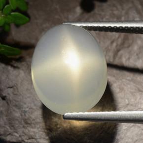 Pedra da Lua Estrela branco quente Natural 8.56ct, Corte Oval, Translúcido