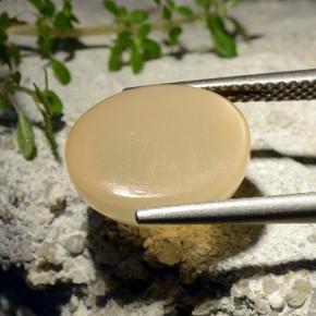 Pedra da lua estrela amarelo natural 7,68ct, corte oval, translúcido