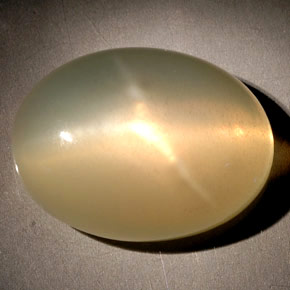 Pedra da lua estrela laranja natural 18,09ct, transparente, transparente/translúcido