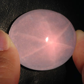 Quartzo rosa estrela rosa natural 120,50ct, transparente, transparente/translúcido