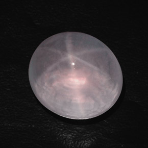 Quartzo rosa estrela rosa natural 38,95ct, corte oval, transparente