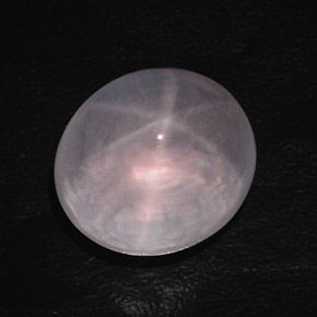 Quartzo rosa estrela rosa natural 38,95ct, corte oval, transparente