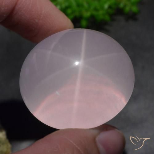 Quartzo Rosa Estrelado Rosa Claro Rosa Natural 156.55ct, oval, Translúcido