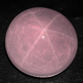 Quartzo Rosa Estrelado Rosa Natural 76.55ct, Transparente, Transparente/Translúcido