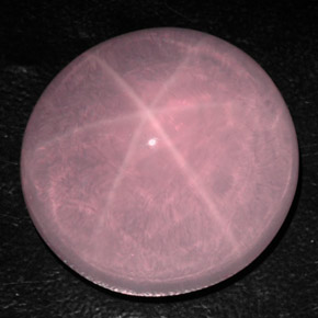 Quartzo Rosa Estrelado Rosa Natural 76.55ct, Transparente, Transparente/Translúcido