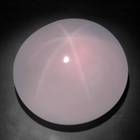 Quartzo rosa estrela rosa natural 311,65ct, corte oval, transparente