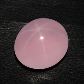 Quartzo Rosa Estrelado Rosa Natural 24.14ct, Corte Oval, Translúcido