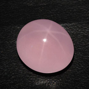 Quartzo Rosa Estrelado Rosa Natural 24.14ct, Corte Oval, Translúcido