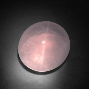 Quartzo rosa estrela rosa natural 35,70ct, transparente, transparente/translúcido