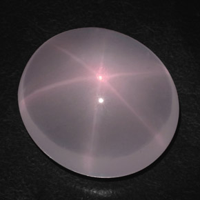 Quartzo rosa estrela rosa natural 96,13ct, corte oval, transparente