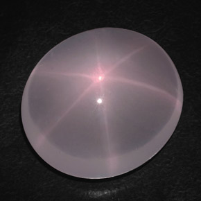 Quartzo rosa estrela rosa natural 96,13ct, corte oval, transparente