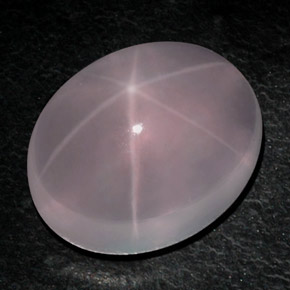 Quartzo rosa estrela rosa natural 49,05ct, corte oval, transparente