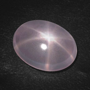Quartzo Rosa Estrelado Rosa Natural 11.55ct, Corte Oval, Transparente