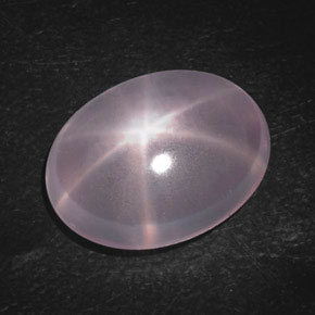 Quartzo Rosa Estrelado Rosa Natural 11.55ct, Corte Oval, Transparente