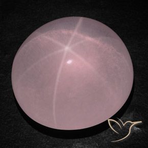 Quartzo Rosa Estrelado rosa médio Natural 236.30ct, oval, Transparente/Translúcido