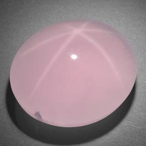 Quartzo rosa estrela rosa natural 105,30ct, corte oval, translúcido