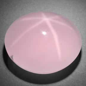 Quartzo rosa estrela rosa natural 105,30ct, corte oval, translúcido
