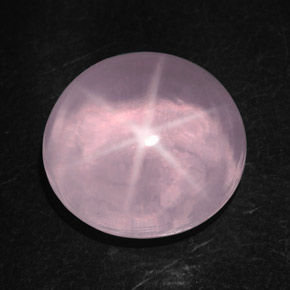 Quartzo rosa estrela rosa natural 28,96ct, corte oval, transparente