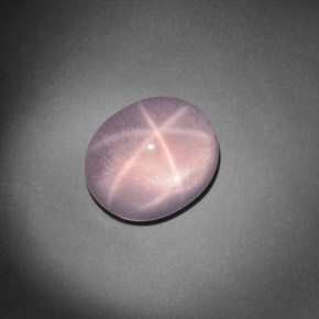 Quartzo rosa estrela rosa natural 9,13ct, corte oval, transparente