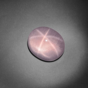 Quartzo rosa estrela rosa natural 9,13ct, corte oval, transparente