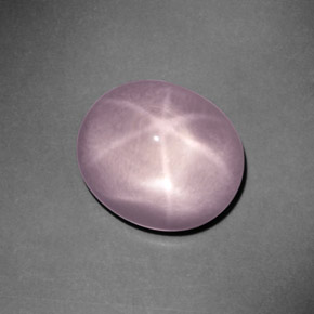 Quartzo Rosa Estrela Rosa Natural 9,15ct, Corte Oval, Transparente