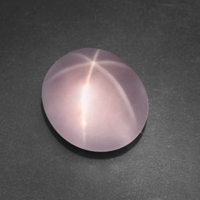 Quartzo Rosa Estrelado Rosa Natural 8.14ct, Corte Oval, Transparente