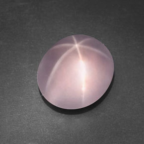 Quartzo Rosa Estrelado Rosa Natural 8.14ct, Corte Oval, Transparente