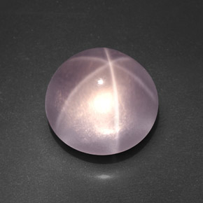 Quartzo Rosa Estrelado Rosa Natural 9.81ct, Corte Redondo, Transparente