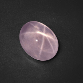 Quartzo Rosa Estrela Rosa Natural 23,84ct, Corte Oval, Transparente