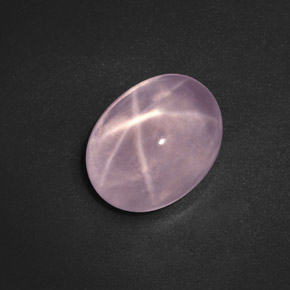 Quartzo Rosa Estrela Rosa Natural 23,84ct, Corte Oval, Transparente