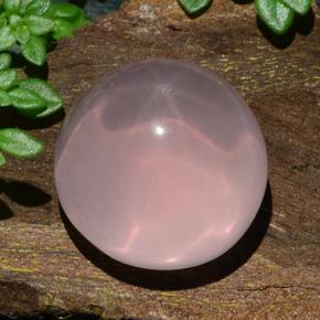 Quartzo rosa estrela rosa natural 18,85ct, corte redondo, translúcido