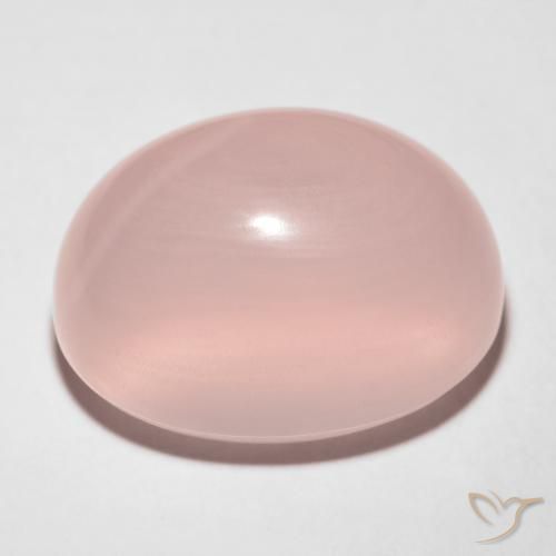 Quartzo Rosa Estrelado rosa médio Natural 29.68ct, Corte Oval, Translúcido