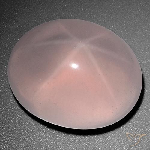 Quartzo Rosa Estrelado Luz rosa Natural 63.50ct, oval, Translúcido