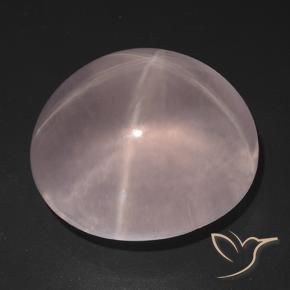 Quartzo Rosa Estrelado Rosa coral claro Natural 113.52ct, oval, Transparente