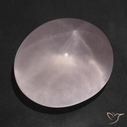 Quartzo Rosa Estrelado Luz rosa Natural 165.68ct, oval, Transparente