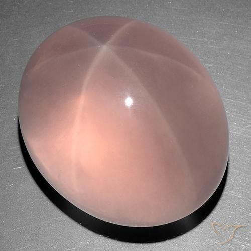 Quartzo Rosa Estrelado rosa médio Natural 254.67ct, oval, Transparente