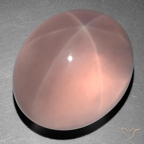 Quartzo Rosa Estrelado rosa médio Natural 254.67ct, oval, Transparente