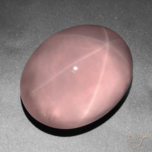 Quartzo Rosa Estrelado rosa médio Natural 178.98ct, oval, Transparente