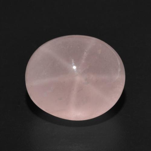 Quartzo Rosa Estrelado Rosa Blush Natural 7.77ct, Corte Oval, Translúcido