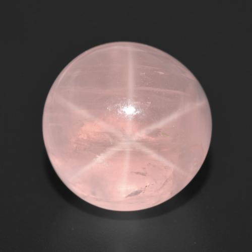 Quartzo Rosa Estrelado rosa médio Natural 15.56ct, Corte Redondo, Translúcido