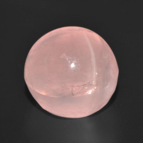 Quartzo Rosa Estrelado rosa médio Natural 15.56ct, Corte Redondo, Translúcido