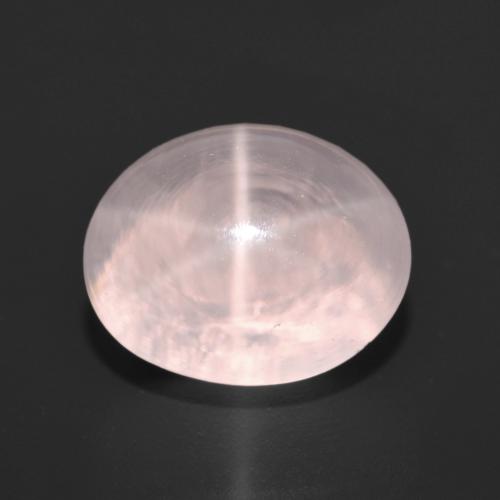 Quartzo Rosa Estrelado Coral Rosa Natural 6.86ct, Corte Oval, Transparente