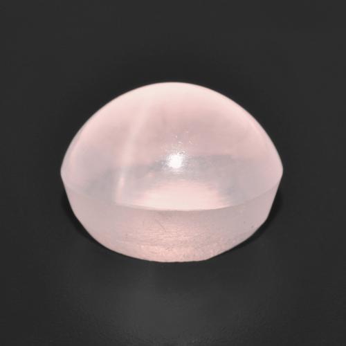 Quartzo Rosa Estrelado Coral Rosa Natural 6.86ct, Corte Oval, Transparente