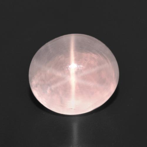 Quartzo rosa estrela rosa claro natural 4,42ct, corte oval, transparente