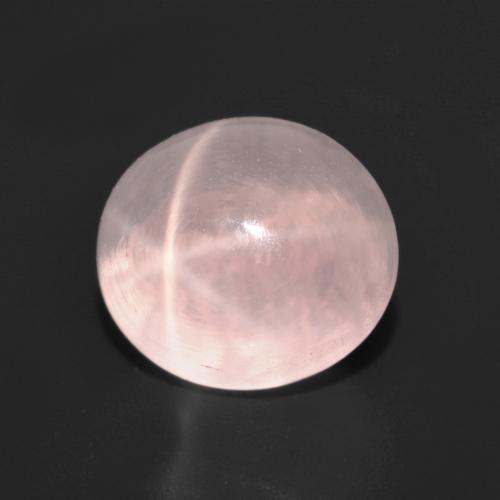 Quartzo rosa estrela rosa claro natural 4,42ct, corte oval, transparente