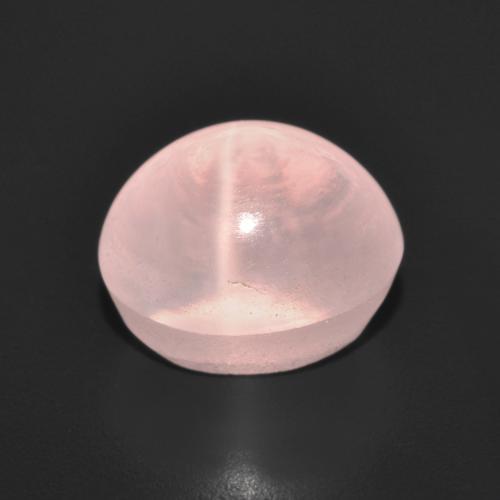 Quartzo rosa estrela rosa claro natural 4,42ct, corte oval, transparente