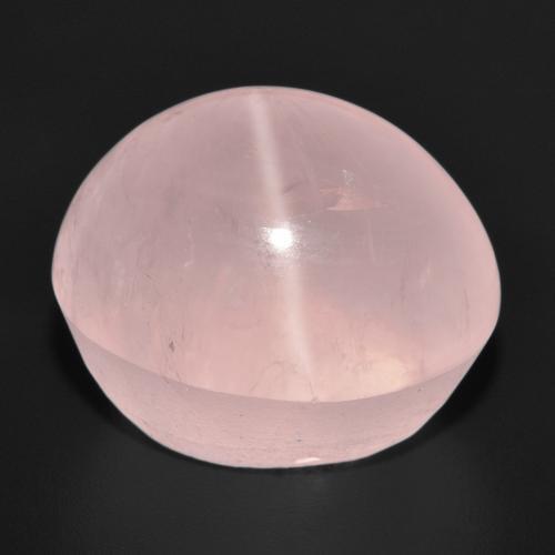 Quartzo Rosa Estrelado Coral Rosa Natural 38.87ct, Corte Oval, Translúcido
