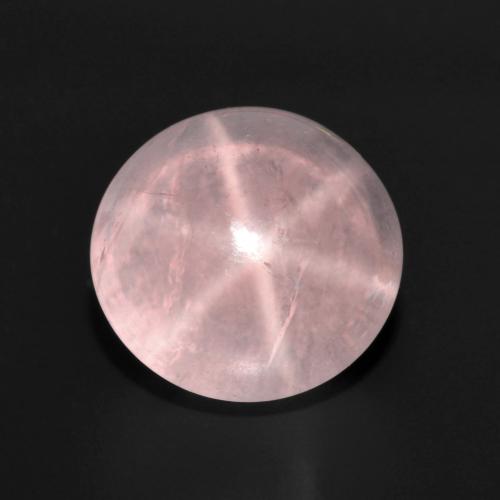 Quartzo rosa estrela rosa natural 7,29ct, corte oval, translúcido