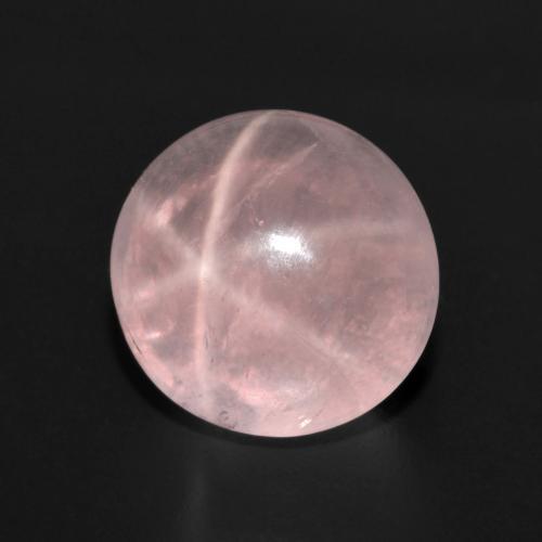 Quartzo rosa estrela rosa natural 7,29ct, corte oval, translúcido
