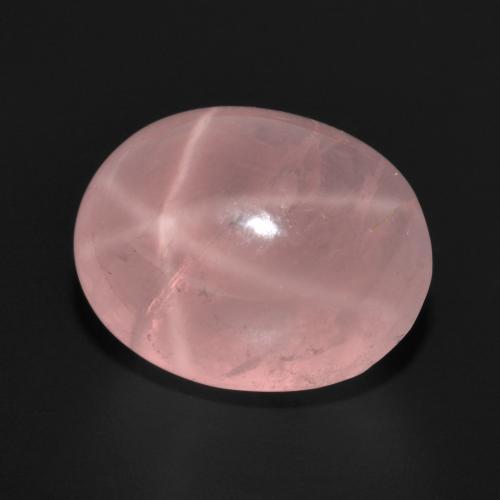 Quartzo Rosa Estrelado rosa médio Natural 15.66ct, Corte Oval, Translúcido